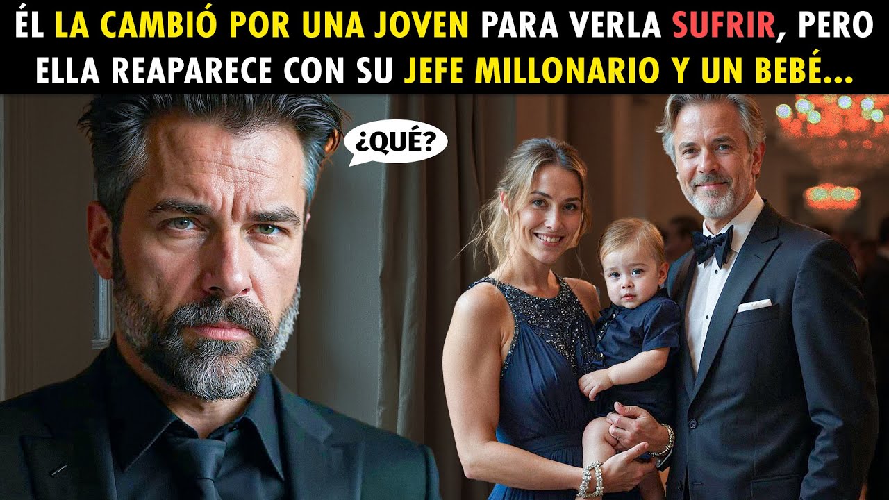 ÉL LA CAMBIÓ POR UNA JOVEN PARA VERLA SUFRIR, PERO ELLA REAPARECE CON SU JEFE MILLONARIO Y UN BEBÉ..