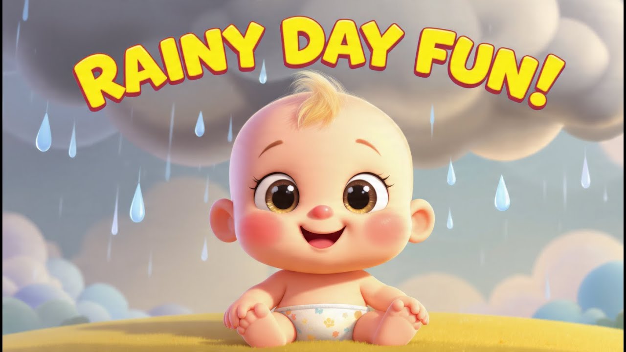 Baby Playing with Rain Clouds 🌧️ | Weather Learning Song for Toddlers | Nursery Rhymes for Kids