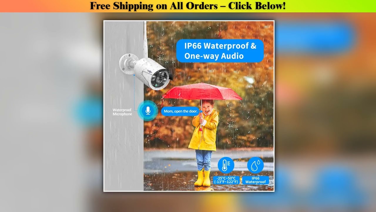 Hiseeu 10CH Wireless Security Cameras Kit Night Vision P2P IP Camera Waterproof Surveillance CCTV