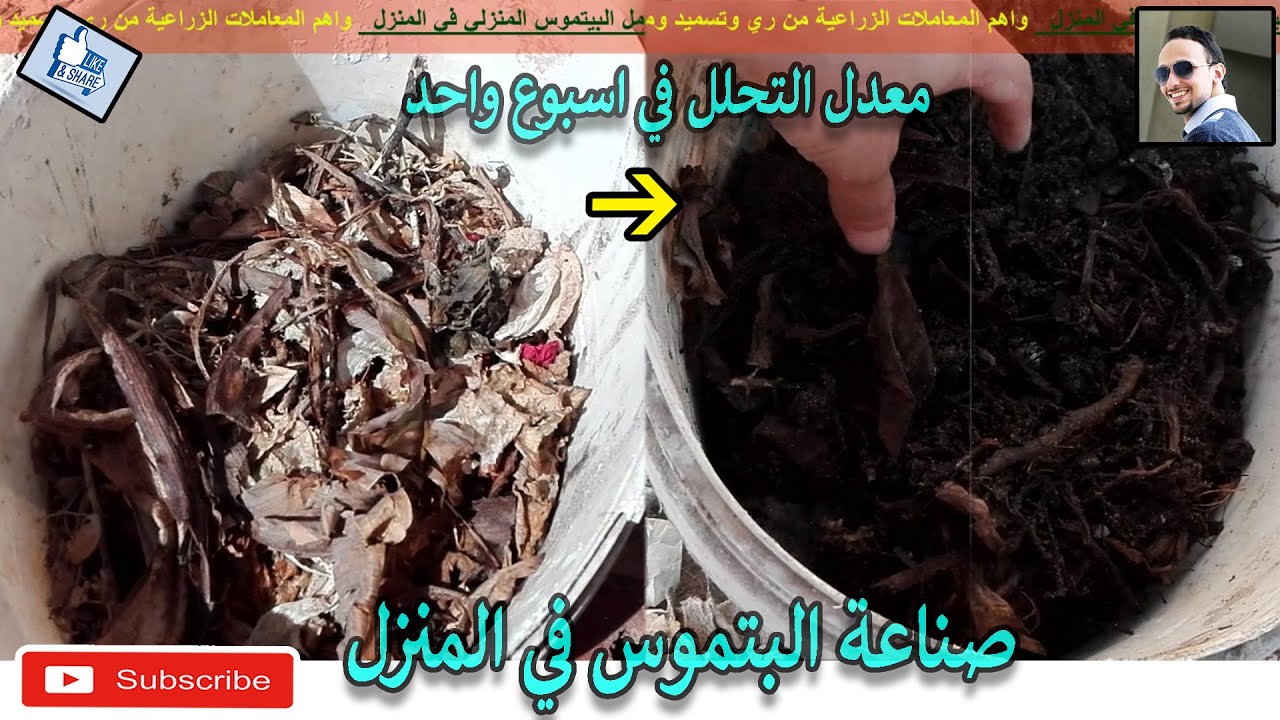 اسهل طريقة لصناعة البيتموس المنزلي كتربة بديلة ~ شاهد معدل التحلل في اسبوع واحد ~ الطريقة الاولي