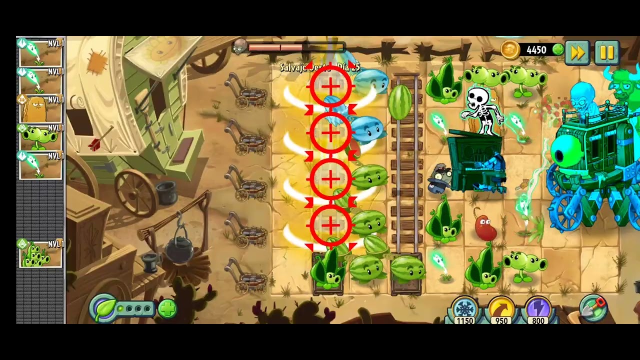 Jugando pvz 2