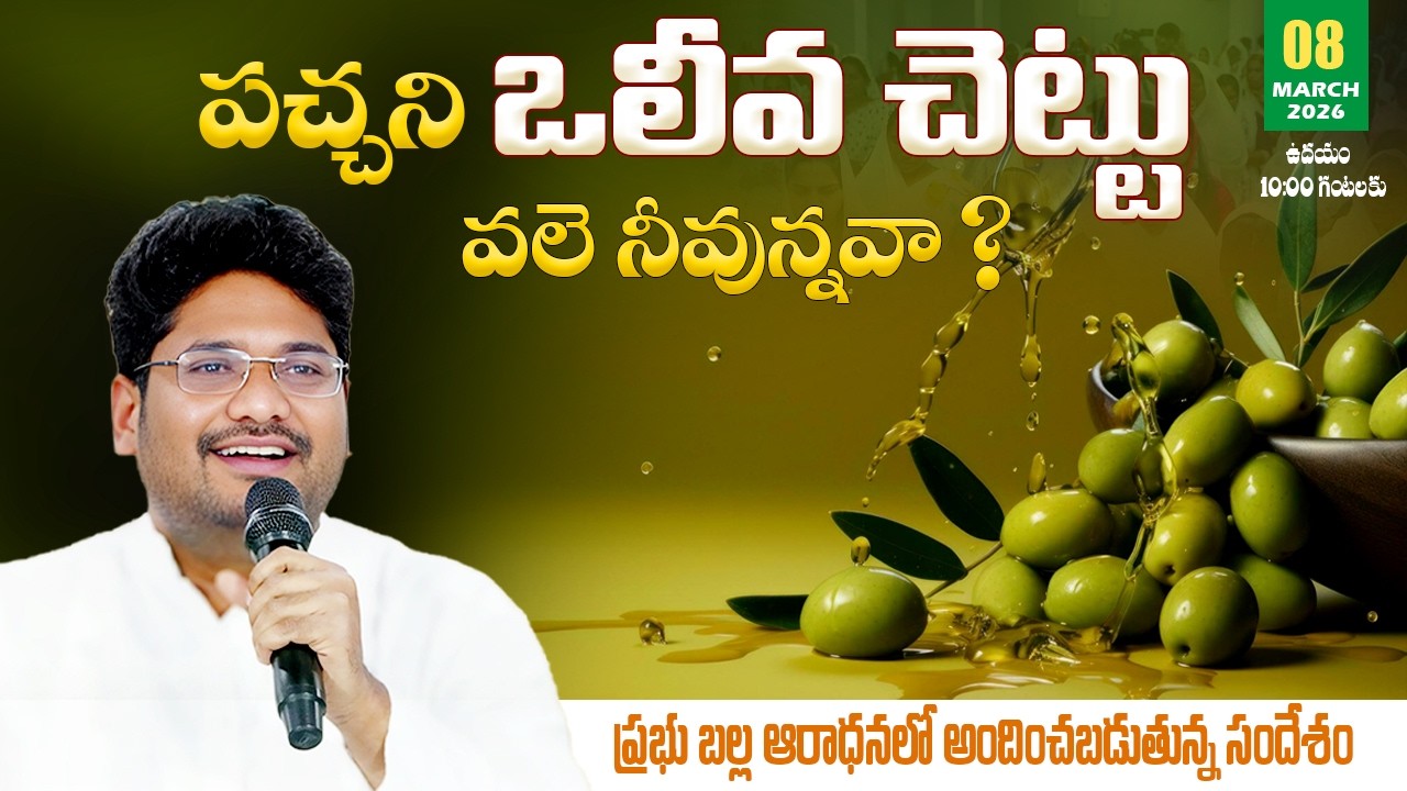పచ్చని ఒలీవ చెట్టు వలె నీవున్నవా ? | ప్రభు బల్లారాధన | 08-03-2026 | Rev. Johnson Raj #JOHNSONRAJGPM