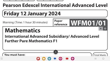 IAL FP1 January 2024 Question Paper solution Edexcel WFM01/01 (Further Pure Mathematics 1 F1) Q1