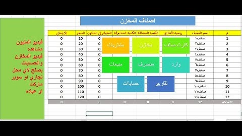 تحميل  برنامج  الصادر والوراد و المخازن المجاني مع الشرح#excel #exceltips #اكسل