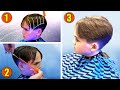 Boys haircut tutorial step by step guide for middle part  2 block style