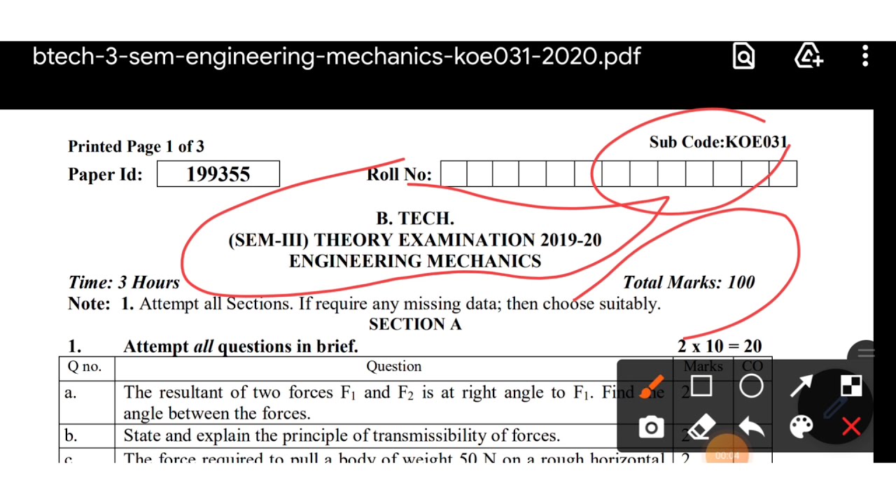 AKTU B.Tech Question Paper - TME-602 - I.C. Engine