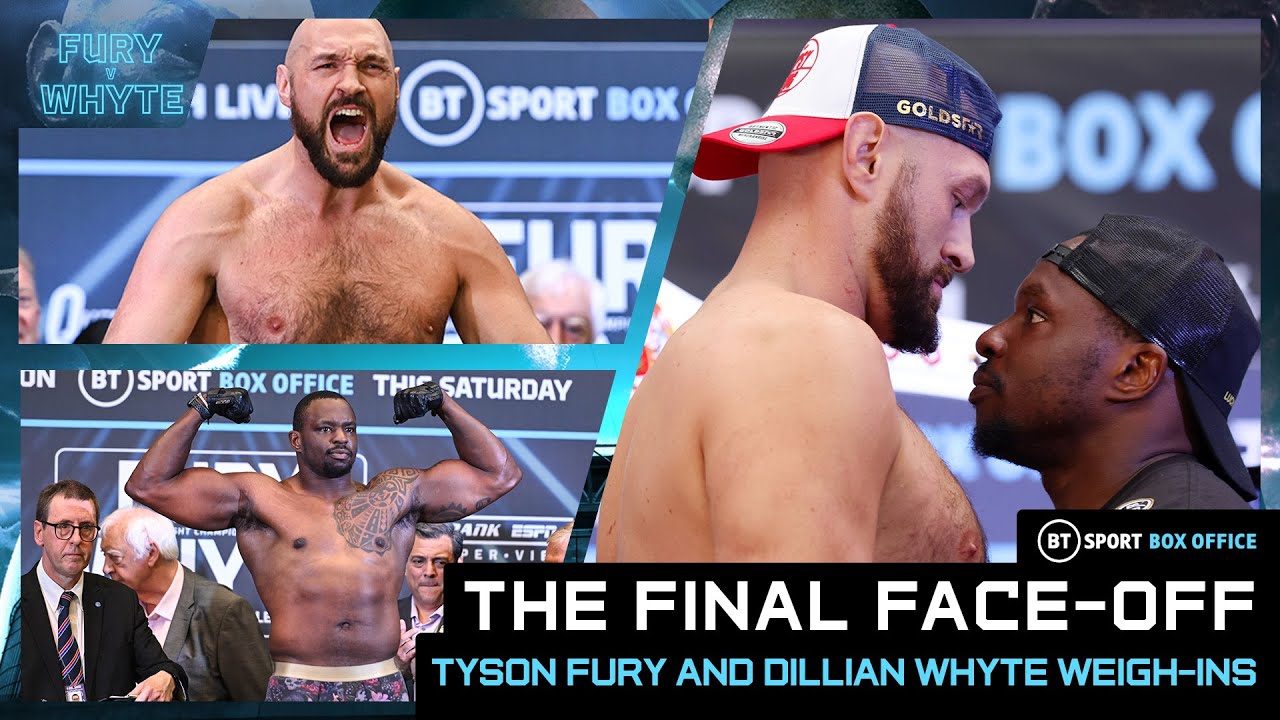 FACE-OFF Tyson Fury and Dillian Whyte weigh-in and face-off for final time 
