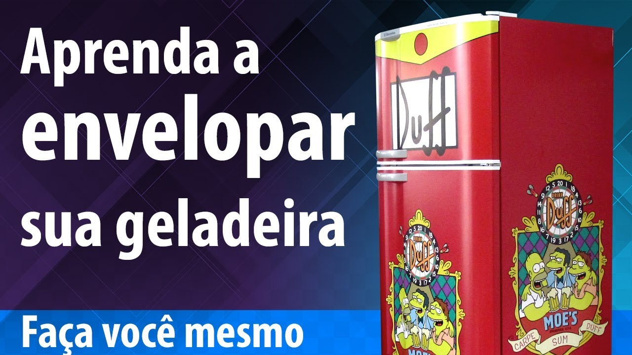 Tutorial: Envelopamento de geladeira completo Envelopaper
