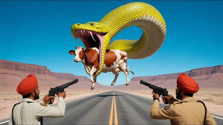 Brave Heroes Save Hyperactive Mother Cow from Giant Python’s Terrifying Attack 🐍