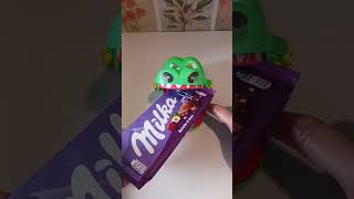 crocs tried Milka chocolate 🍫 #viral #shorts #video #asmr