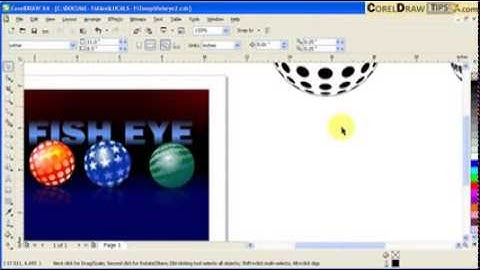 Tutorial corel draw | Using the Fish Eye lens effect