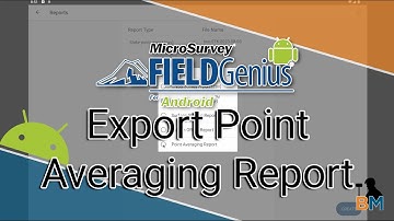 FieldGenius for Android: Export a Point Averaging Report | Bench Mark