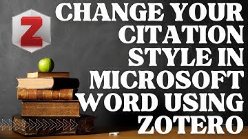 How to change your citation style in your Word document using Zotero