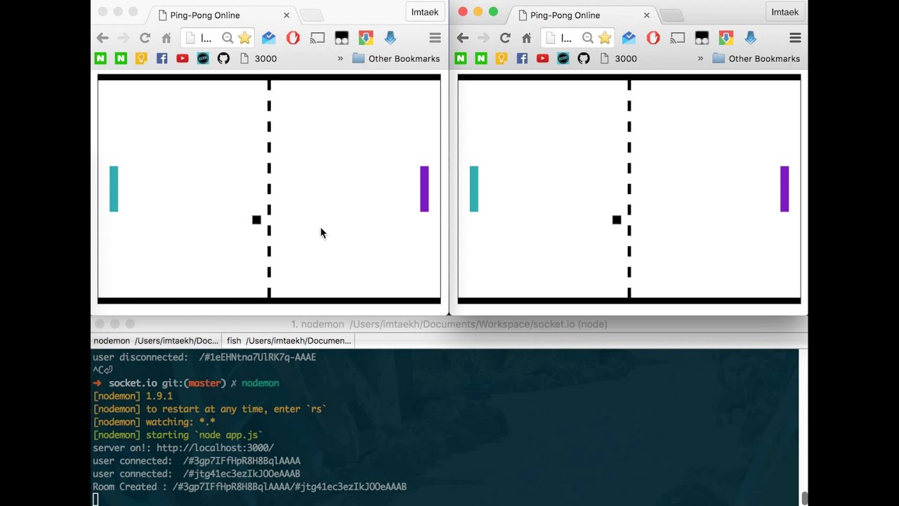 NodeJS Socket.IO Online Game Making -5- - YouTube