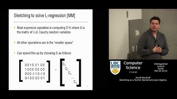 David Woodruff - Sketching as a Tool for Numerical Linear Algebra