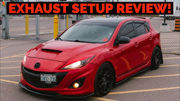 Mazdaspeed 3 EXHAUST SETUP REVIEW! (CPE Catted Downpipe + Magnaflow Catback)