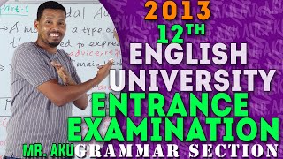 #English Grammar_2013 EC English UEE Grammar Section EUEE 2013 #Englishgrammar #EUEE #University #