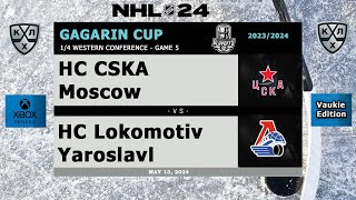 KHL - CSKA Moscow vs Lokomotiv Yaroslavl - Gagarin Cup - Season 2023/24 - NHL 24