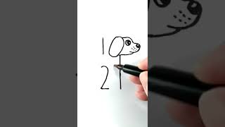 Рисунок собаки из цифр