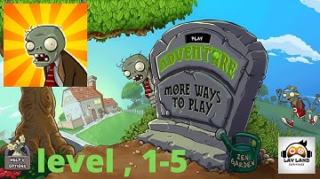 Plants vs. Zombies ,Gameplay Walkthrough Part 1 - Day Level 1-5 Completed! (iOS, Android)