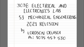 3038 Electrical & Electronics Lab | Semester 3 | Mechanical Engineering | Lordson Devasia 