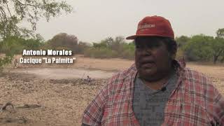 Familias wichís toman agua directamente desde el Río Bermejo (Dragones, Salta)