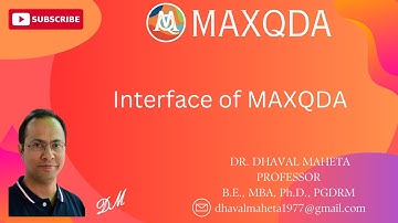 2. Interface of MAXQDA || Dr. Dhaval Maheta