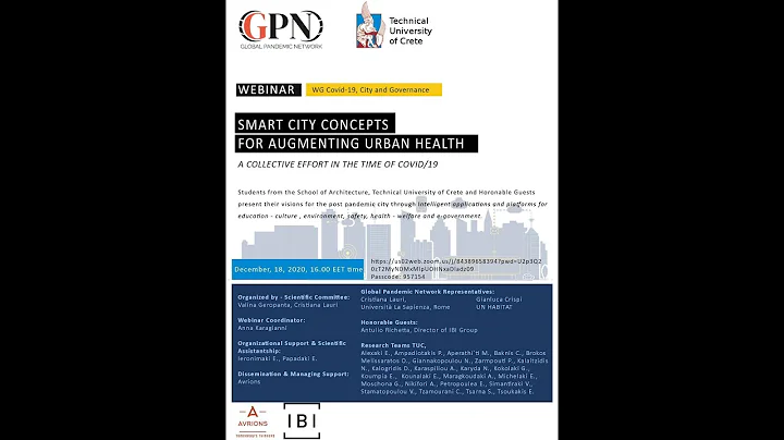 WEBINAR - "Smart City concepts for Augmented Urban Health"