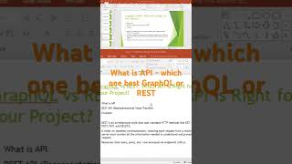 what is API ;REST VS GRAPHQL #javaprogramming #education #coding #api #javadevelopment #microservice