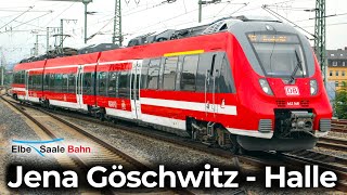 Der SaaleExpress | 4K Führerstandsmitfahrt: Jena Göschwitz  Halle (Saale) | ElbeSaale Bahn: BR442