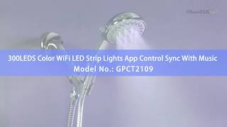 GPCT2109 - Handheld Shower Head Stainless High Pressure 5 Spray Settings Massage Spa Showerhead