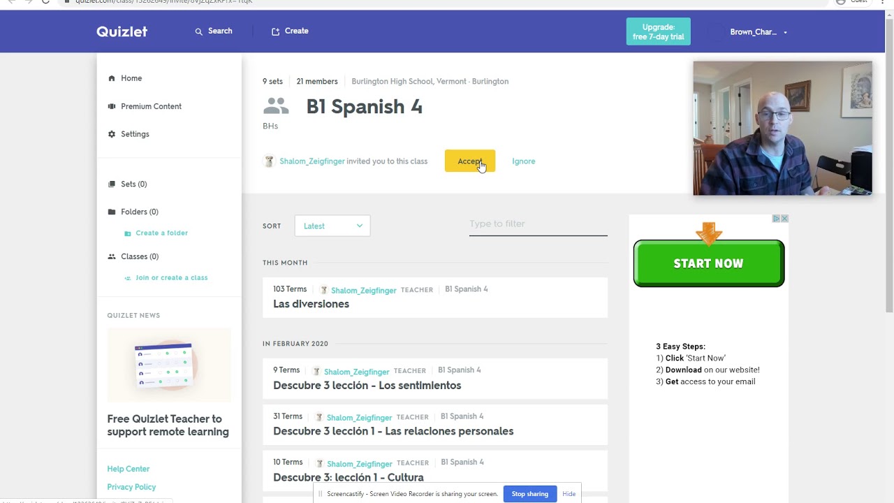 Quizlet How to Join a Class YouTube