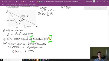 Cosine and Sine Law   Word Problems   Example 1