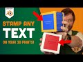 How to Stamp Text Into Any 3D Print (Blender Beginner Tutorial)
