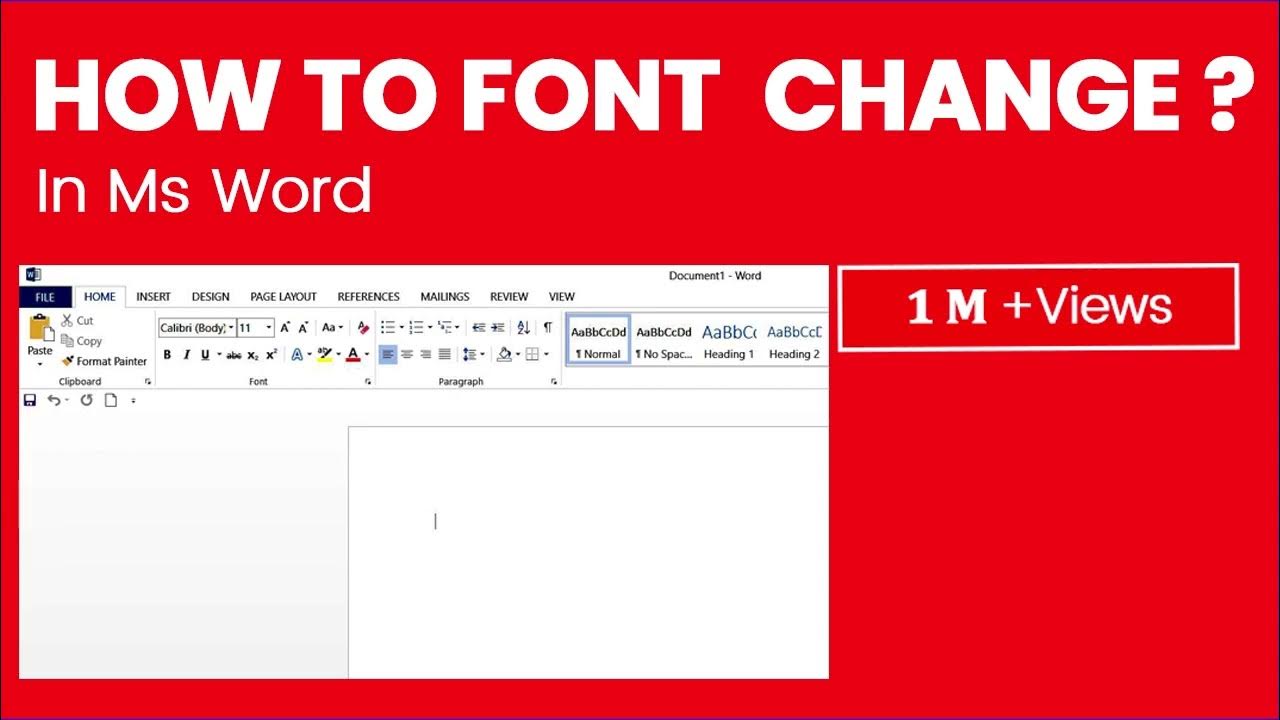 How to font change in ms word youtube