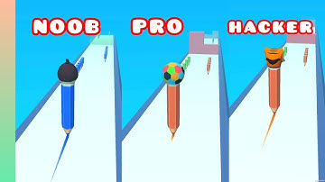 color pencil run game noob vs pro vs hacker