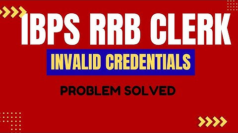 Invalid credentials problem solved 🚫 Download admit card now #success #ibps #rrb #ibpsrrbclerk 