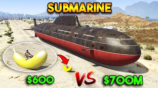 GTA 5 ONLINE : CHEAP VS MOST EXPENSIVE (WHICH IS BEST SUBMARINE?)