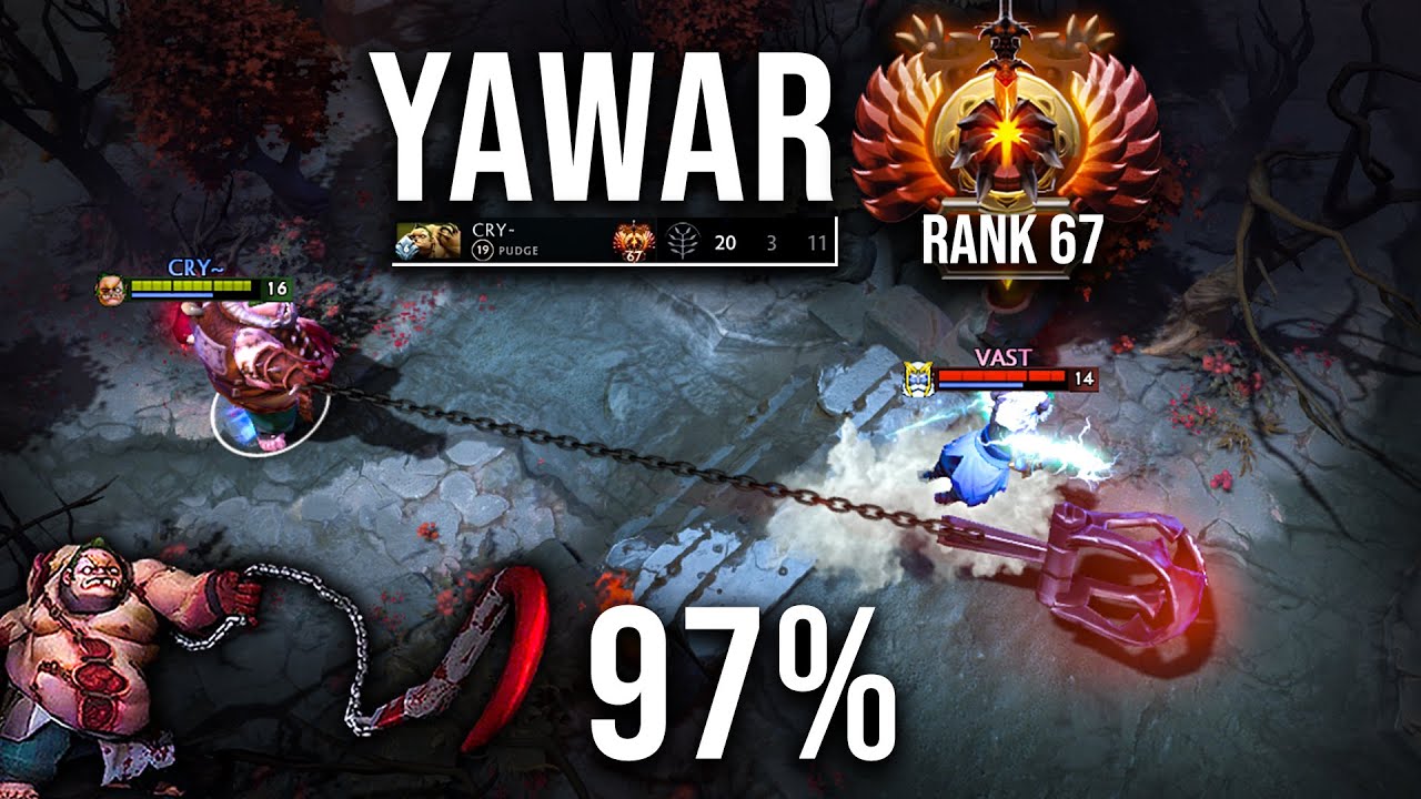 97 Hook Rate 🔥🔥🔥 YAWAR Pudge Doesn't Leave Enemies An Escape Pudge