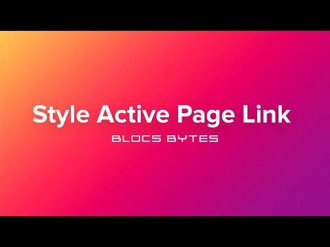 How to Style a Navigation Active Page Link