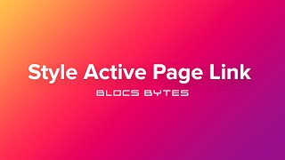 Celebrity How to Style a Navigation Active Page Link Profile