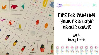Printing your printable oracle cards!