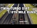How Fast is A Twin Turbo Stick Shift Gen 1 Coyote In The 1/8th? Drag Racing My Turbo S197 At Galot!