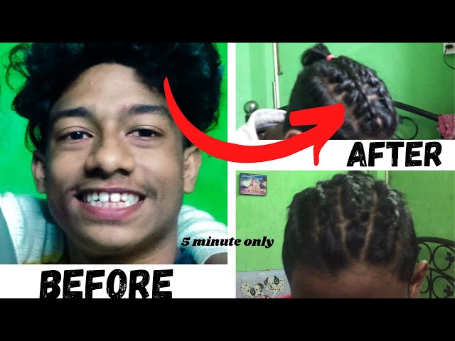 Cornrow hairstyle for natural hair