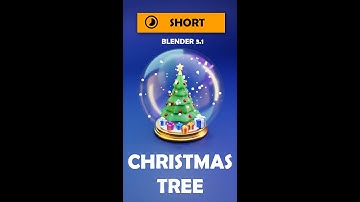 Blender 3.1 - Christmas Tree Timelapse #blender3d #blender #3dmodeling #shorts