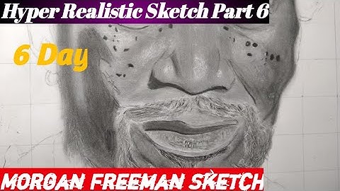 Morgan Freeman Sketch Hyper Realistic Part 1 @Munnabhaiiiartistwala