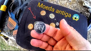 Encontrei uma Moeda antiga mergulhando na praia da Lagoa da Prata moedas antiguidades raridade