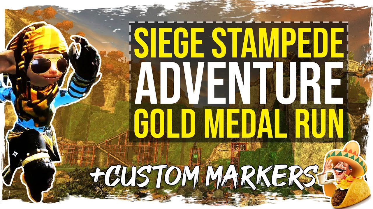 Guild Wars 2 - Gyala Delve - Siege Stampede Adventure with Custom Markers