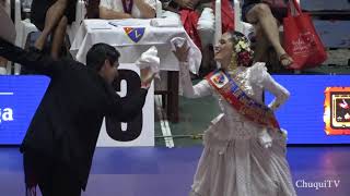 Valeria Morris y Juan Pablo Espinoza. Entrega de los Campeones Mundiales Juvenil. Trujillo 2020
