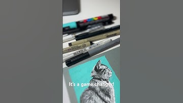 Cheating contrast! Grey toned paper makes your art pop! #DrawingCats #TonedPaper #CatArt  #HowToDraw